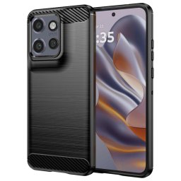 Husa de protectie Techsuit Carbon Silicone compatibil cu Motorola Edge 50 Neo / Edge 60 Neo / Motorola ThinkPhone 25, Negru