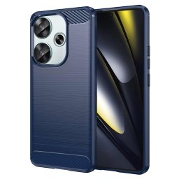 Husa de protectie Techsuit Carbon Silicone compatibil cu Xiaomi Poco F6, Albastru