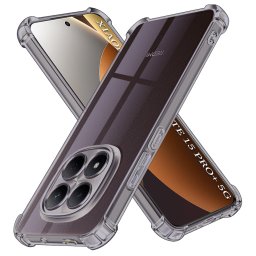 Husa de protectie Techsuit Shockproof Clear Silicone compatibil cu Xiaomi Redmi Note 15 Pro+ 5G / Poco M8 Pro 5G, Negru Fumuriu