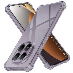 Husa de protectie Techsuit Shockproof Clear Silicone compatibil cu Xiaomi Redmi Note 15 Pro 5G, Negru Fumuriu