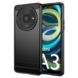 Husa de protectie Techsuit Carbon Silicone compatibil cu Xiaomi Redmi A3 / Redmi A3x, Negru