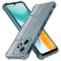 Husa de protectie Techsuit Shockproof Clear Silicone compatibil cu Honor X5c Plus, Negru Fumuriu