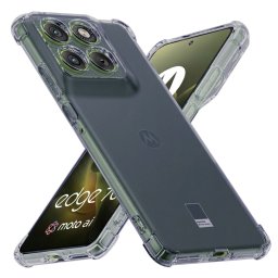 Husa de protectie Techsuit Shockproof Clear Silicone compatibil cu Motorola Edge 70, Negru Fumuriu