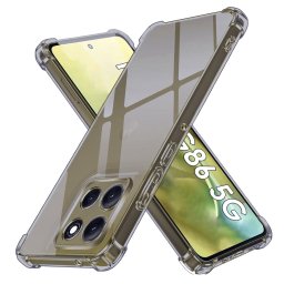 Husa de protectie Techsuit Shockproof Clear Silicone compatibil cu Motorola Moto G86, Negru Fumuriu