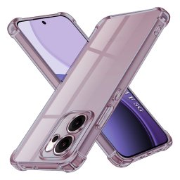 Husa de protectie Techsuit Shockproof Clear Silicone compatibil cu Oppo Reno14 F / Reno14 FS 5G, Negru Fumuriu