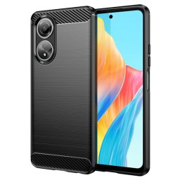 Husa de protectie Techsuit Carbon Silicone compatibil cu Oppo A58 4G, Negru