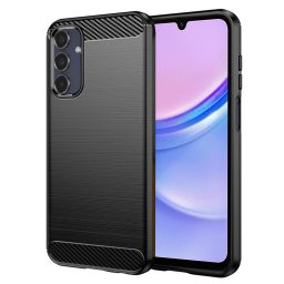 Husa de protectie Techsuit Carbon Silicone compatibil cu Samsung Galaxy A15 4G / A15 5G, Negru