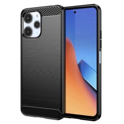 Husa de protectie Techsuit Carbon Silicone compatibil cu Xiaomi Redmi 12 4G / 12 5G, Negru