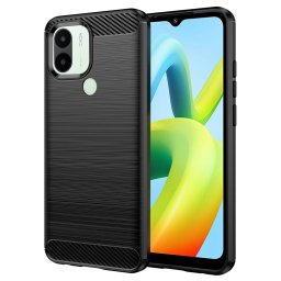 Husa de protectie Techsuit Carbon Silicone compatibil cu Xiaomi Redmi A1+ / A2+, Negru