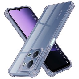 Husa de protectie Techsuit Shockproof Clear Silicone compatibil cu Xiaomi Redmi 15C 4G / Redmi 15C 5G, Negru Fumuriu