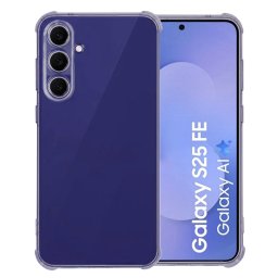 Husa de protectie Techsuit Shockproof Clear Silicone compatibil cu Samsung Galaxy S25 FE, Negru Fumuriu