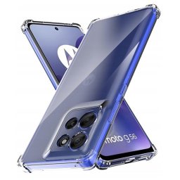 Husa de protectie Techsuit Shockproof Clear Silicone compatibil cu Motorola Moto G56, Transparent