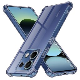 Husa de protectie Techsuit Shockproof Clear Silicone compatibil cu Xiaomi Redmi Note 14S, Negru Fumuriu