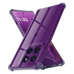 Husa de protectie Techsuit Shockproof Clear Silicone compatibil cu Motorola Edge 60 Pro, Negru Fumuriu