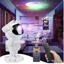 Proiector stele astronaut cu boxa Bluetooth, telecomanda, rotatie 360