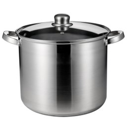 Oala adanca Rosberg R51211B22, 22 cm, 7.2 L, Inductie, Capac, Inox