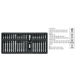 Set imbus torx, hex, spline, Yato, YT-0400, 40 piese