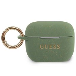 Guess Husa Silicon Glitter Airpods Pro Khaki (cu breloc)