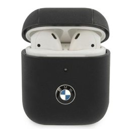BMW Husa Signature Leather Airpods Negru