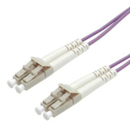 Value Fibre Optic Jumper Cable, 50/125 µm, LC/LC, OM4, purple 10 m
