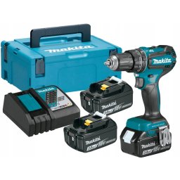 Borghiu șurubelniță DHP485RF3J 18V complet cu baterii și încărcător