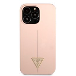 Husa Guess Husa Silicon Line Triangle iPhone 13 Pro Max Roz