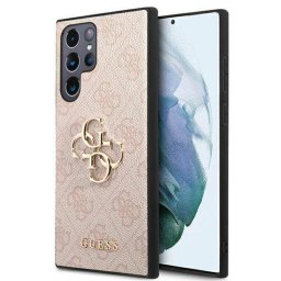 Husa Guess Husa PU 4G Metal Logo Samsung Galaxy S22 Ultra Roz