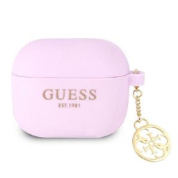Husă Guess 3 Silicone 4G Charms pentru AirPods – Mov