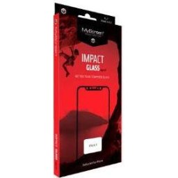 Folie de protecție iPhone X sticlă hibridă MyScreen ImpactGLASS Edge 3D, Ramă neagră Apple STICLĂ