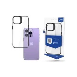 Husa Satin Armor Case Apple+ pentru iPhone 14 Max , Negru/Transparent, Spate