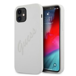 Husa Husa de protectie Guess Vintage pentru iPhone 12 mini, GUHCP12SLSVSCR, Crem