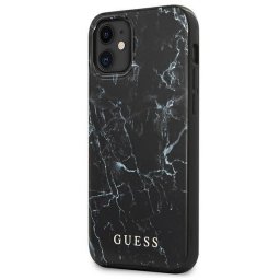 Husa Husa de protectie Guess din Plastic - TPU pentru Apple Iphone 12 Mini - Marble, Negru