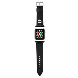 Husa Husa de protectie Karl Lagerfeld Karl Head PU pentru Apple Watch 38/40mm, KLAWMOKHK, Negru