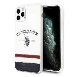 Husa US Polo USHCN65PCSTRB iPhone 11 Pro Max biały/white Tricolor Pattern Collection