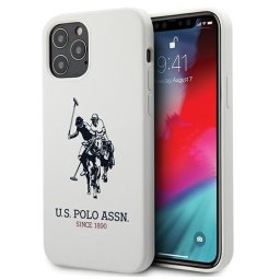 Husa US Polo USHCP12MSLHRWH iPhone 12/12 Pro 6,1" biały/white Silicone Collection