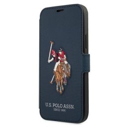 Husa US Polo USFLBKP12MPUGFLNV iPhone 12/12 Pro 6,1" granatowy/navy book Polo Embroidery Collection