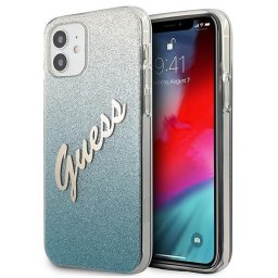 Husa Guess GUHCP12SPCUGLSBL iPhone 12 mini 5.4" blue/blue hardcase Glitter Gradient Script