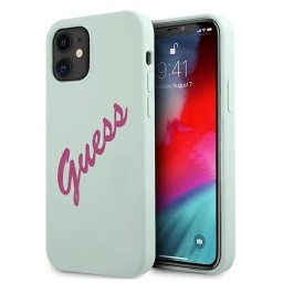 Husa Guess GUHCP12SLSVSBF iPhone 12 mini 5.4" blue fuchsia/blue fuschia hardcase Silicone Vintage