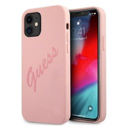 Husa Guess GUHCP12SLSVSPI iPhone 12 mini 5.4" pink/pink hardcase Script Vintage