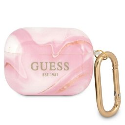 Husă Guess Marble Collection pentru AirPods Pro 1/2 – Roz