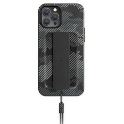 Husa UNIQ etui Heldro iPhone 12/12 Pro 6,1" Negru moro/charcoal camo Antimicrobial