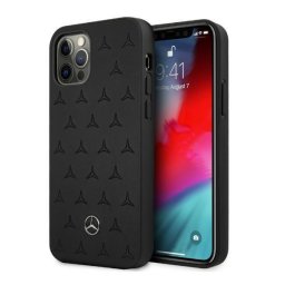 Husa Mercedes MEHCP12LPSQBK iPhone 12 Pro Max 6,7" Negru/black hardcase Leather Stars Pattern