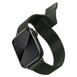 Husa UNIQ pasek Dante Apple Watch Series 4/5/6/7/8/SE/SE2 42/44/45mm Stainless Steel zielony/green