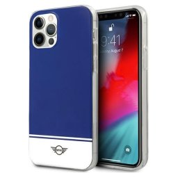 Husa Mini Stripe Collection pentru iPhone 12 / 12 Pro, hardcase premium, culoare navy