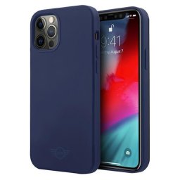 Husa Husa Mini Silicone Tone On Tone pentru iPhone 12 / 12 Pro, hardcase premium, culoare navy