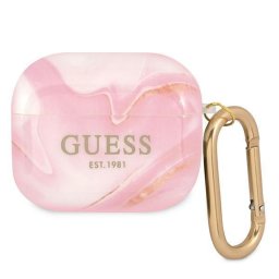 Husă Guess 3, Marble Collection pentru AirPods – Roz