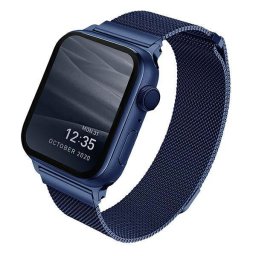 Husa UNIQ pasek Dante Apple Watch Series 4/5/6/7/8/SE/SE2 38/40/41mm Stainless Steel niebieski/marine blue