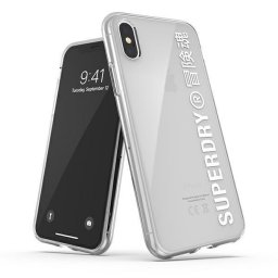 Husa SuperDry Snap iPhone X/Xs Clear Case biały/white 41576