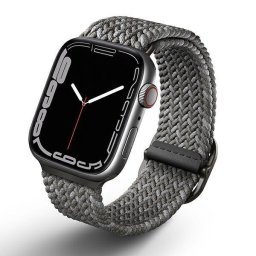 Husa Uniq strap Aspen Apple Watch 44/42 / 45mm Series 4/5/6/7/8 / SE / SE2 Braided DE gray / pebble gray