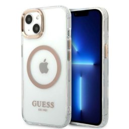 Husa Guess GUHMP13MHTRMD iPhone 13 6.1 "gold / gold hard case Metal Outline Magsafe